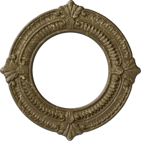 Ekena Millwork Benson Medallion (Canopies up to 6 1/8"), 11 1/8"OD x 6 1/8"ID x 5/8"P, Mississippi Mud Crackle CM11BNMMC